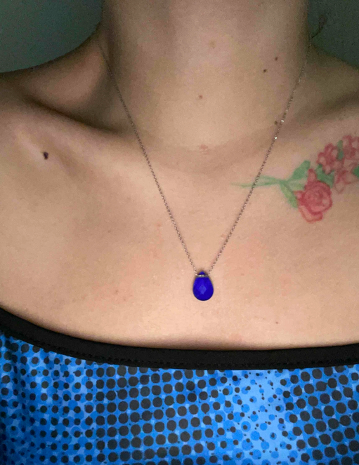 Stainless Steel Color Changing Mood Pendant Necklace