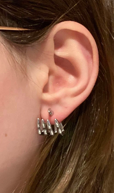 Grunge Punk Skeleton Hand Earrings