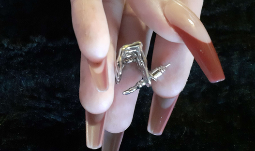 Grunge Punk Skeleton Hand Earrings