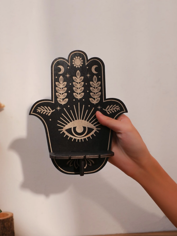 8" Hamsa Hand Mini Wall Shelf