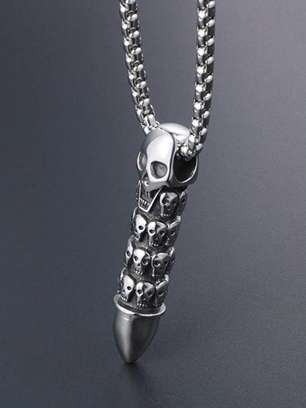 Bullet Skull Stainless Necklace