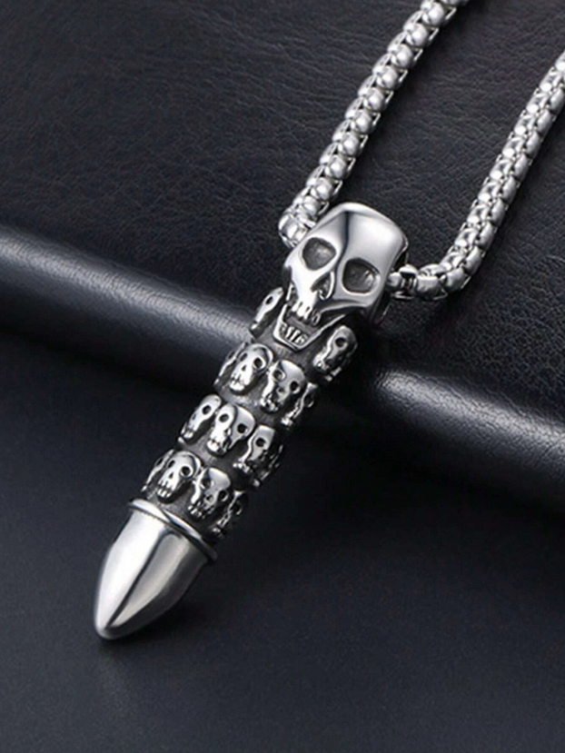 Bullet Skull Stainless Necklace