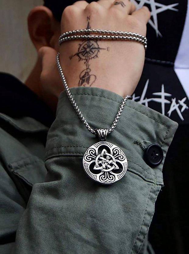 Celtic Trinity Knot Shield Necklace