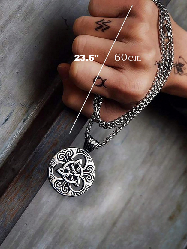 Celtic Trinity Knot Shield Necklace