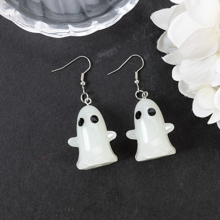 Glow In Dark Ghost Drop Earrings