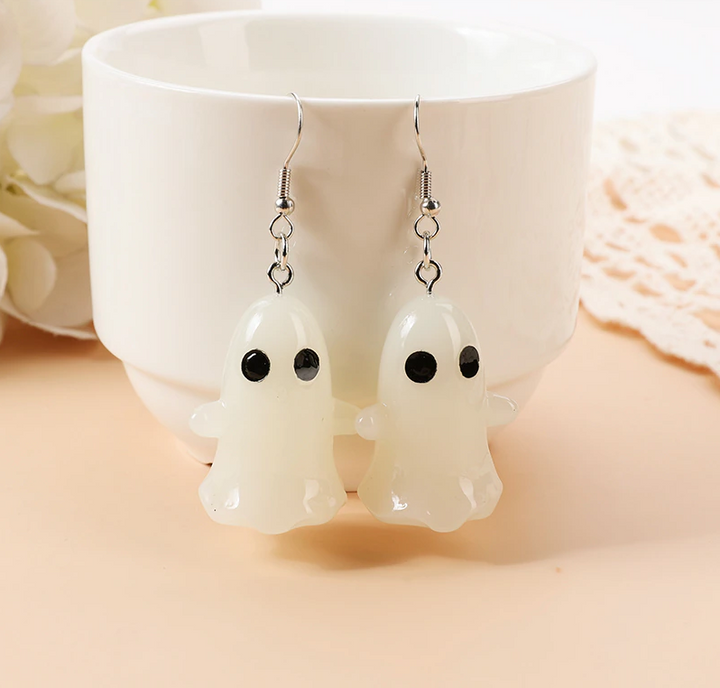 Glow In Dark Ghost Drop Earrings