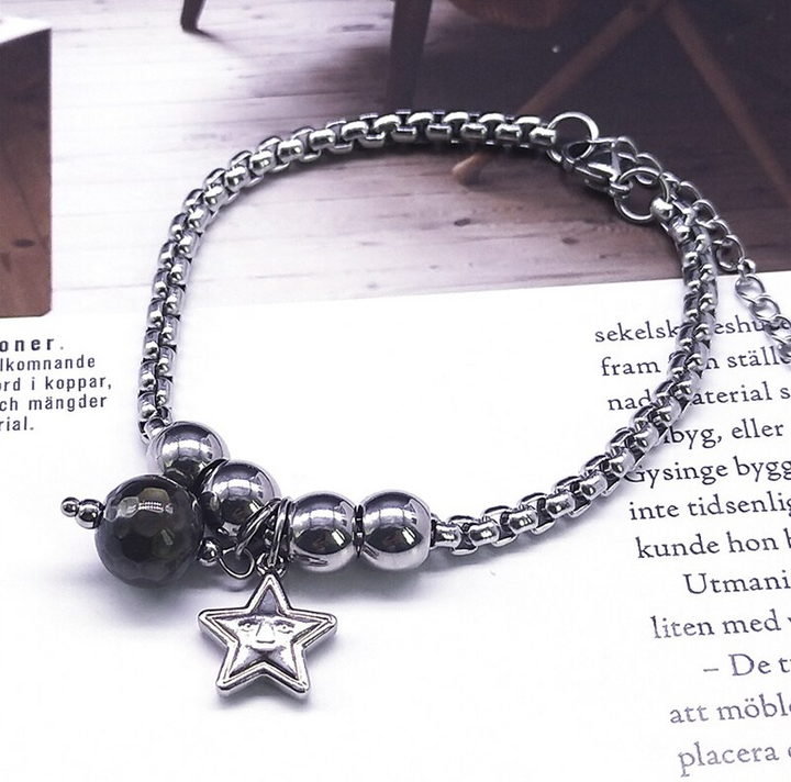 Wicca Style Mood Star Bead Bracelet (Color Changing)
