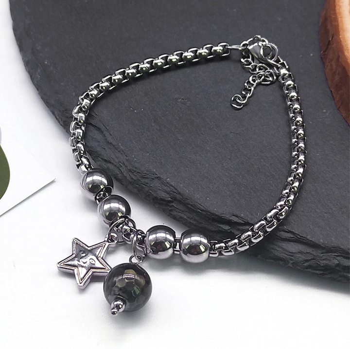 Wicca Style Mood Star Bead Bracelet (Color Changing)
