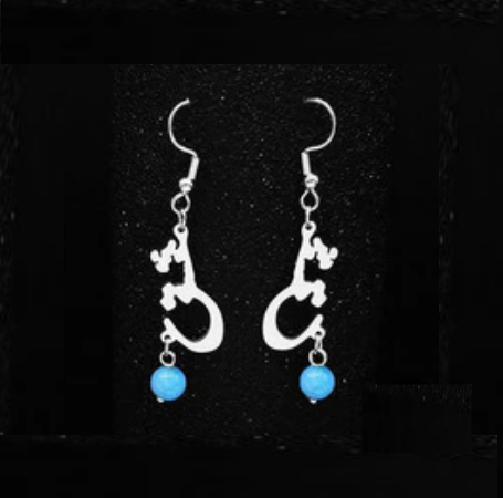 Persian "Love" Script Natural Stone Earrings