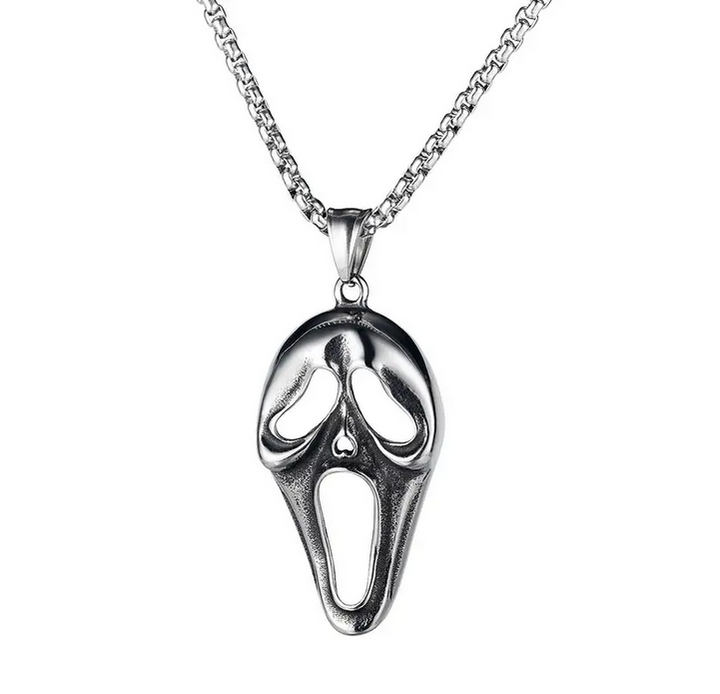 Punk Stainless Steel Goul Ghost Necklace