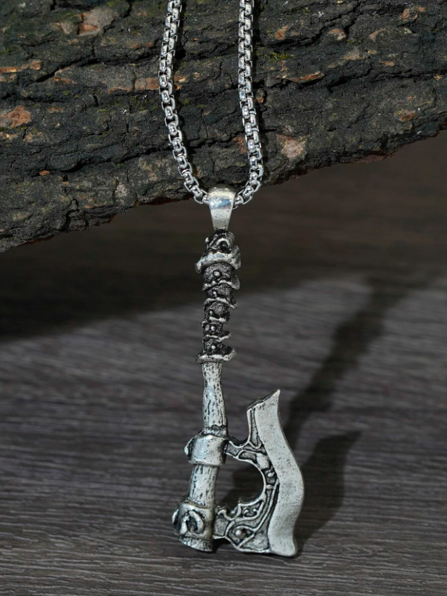 Viking Norse War Axe Necklace