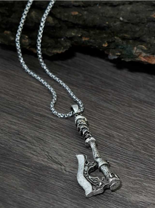 Viking Norse War Axe Necklace
