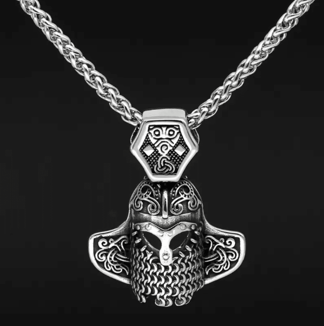 Knight Templar War Mask / Helmet Necklace