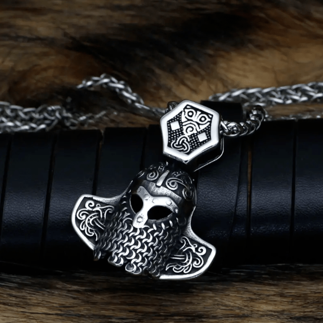 Knight Templar War Mask / Helmet Necklace