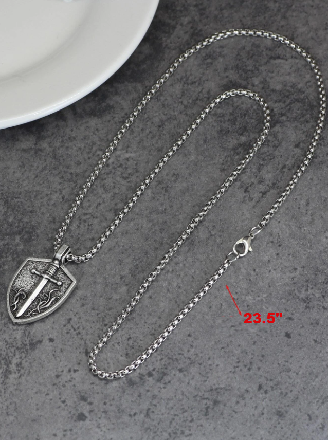 Knight Templar War Shield Necklace