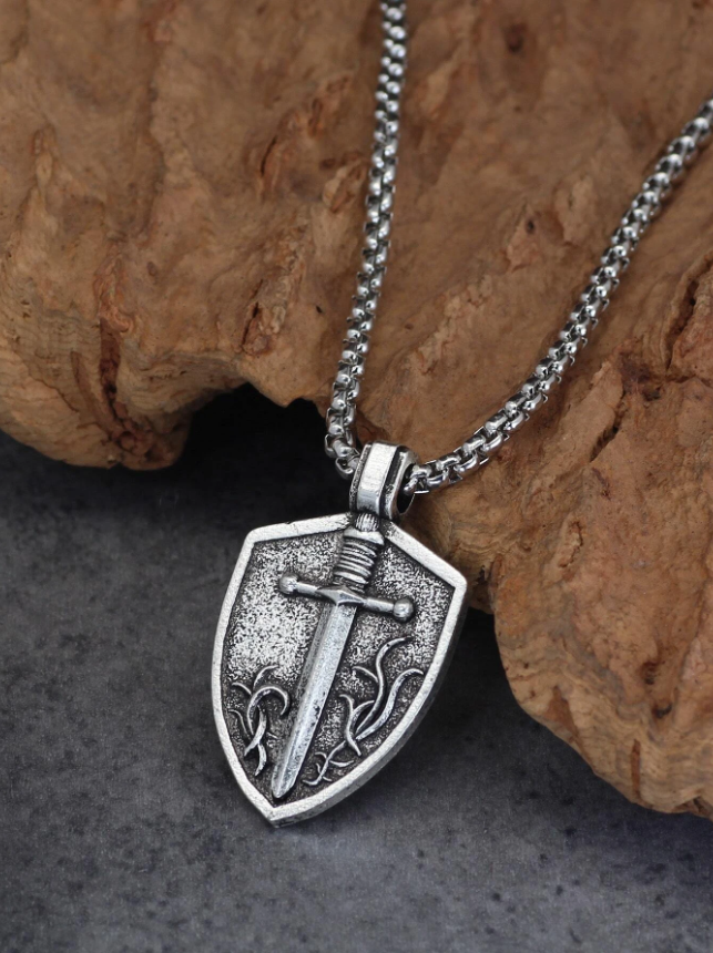 Knight Templar War Shield Necklace