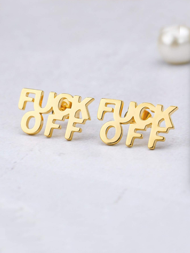Fuck Off Stud Earrings