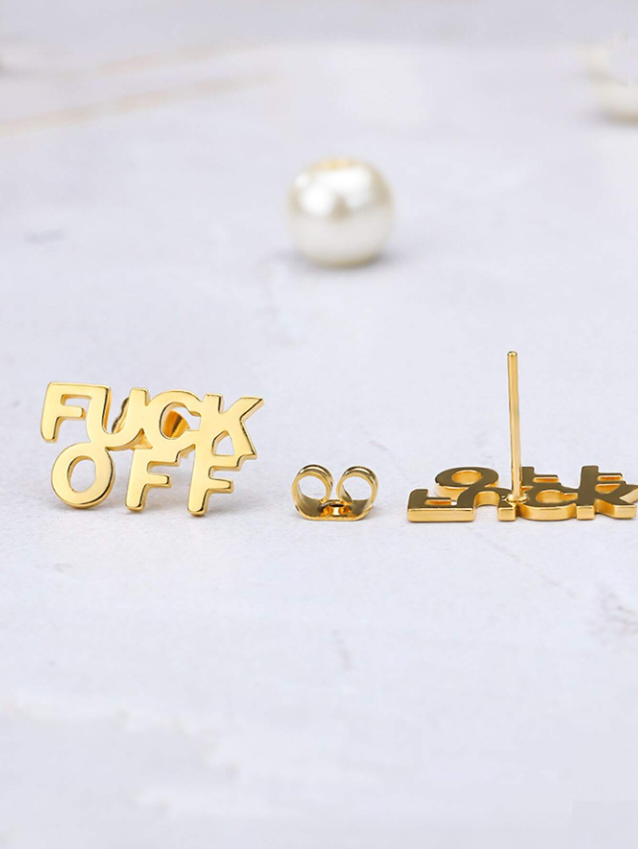 Fuck Off Stud Earrings