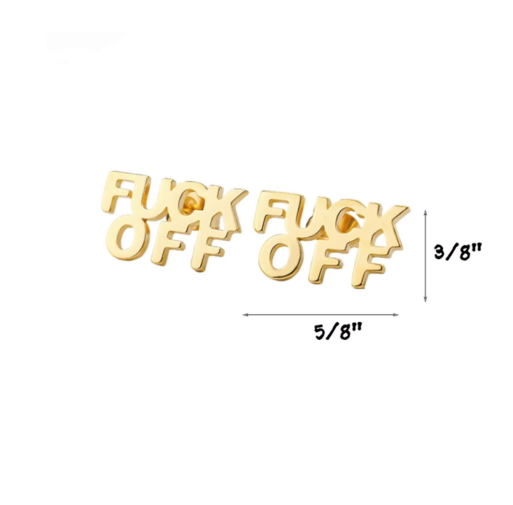 Fuck Off Stud Earrings