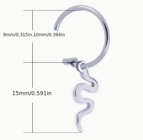Non-Pierced Serpent Lip Ring