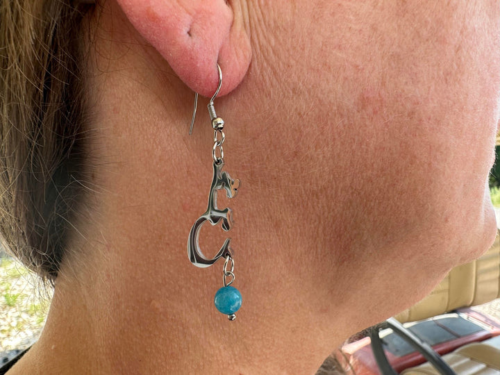 Persian "Love" Script Natural Stone Earrings