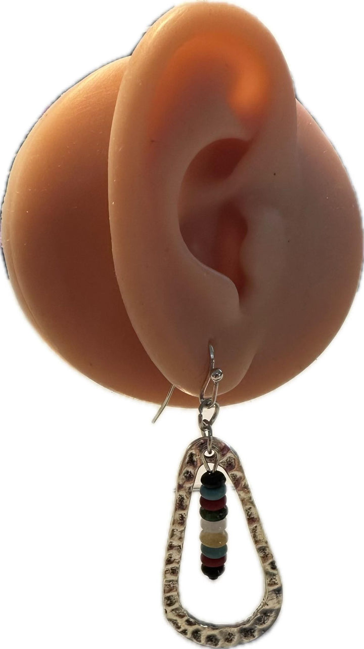 Chakra Glass Stones Dangle Earrings