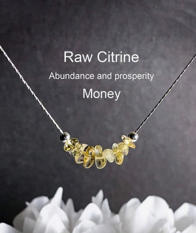 Raw Citrine Prosperity Necklace