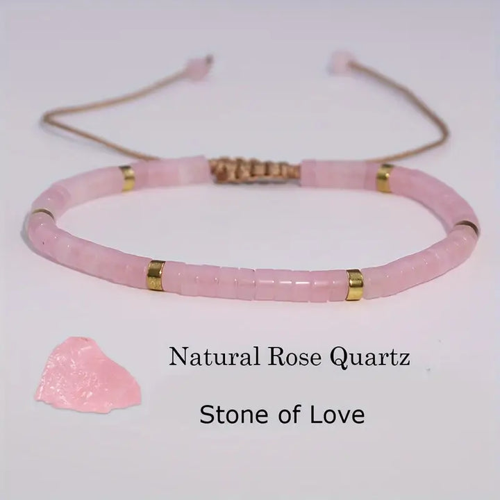 Rose Quartz Natural Stone Bracelet