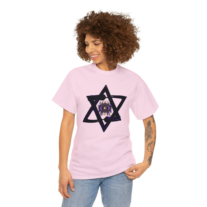 Star Of David All-Seeing-Eye - Unisex Heavy Cotton Tee