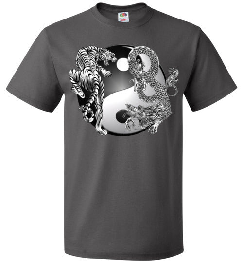Yin Yang Tiger Gragon T-Shirt (Small-6XL)