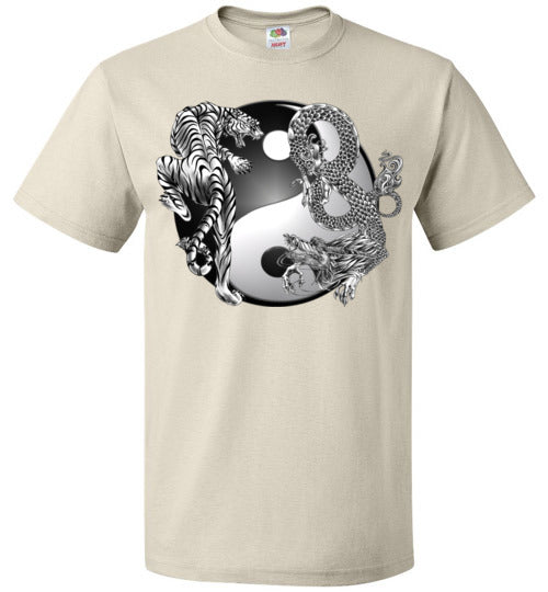 Yin Yang Tiger Gragon T-Shirt (Small-6XL)