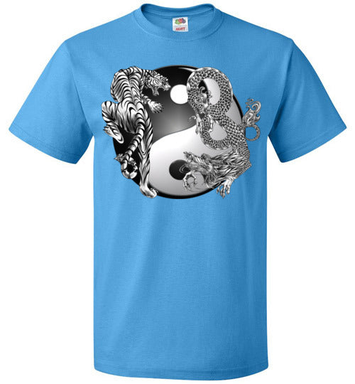 Yin Yang Tiger Gragon T-Shirt (Small-6XL)