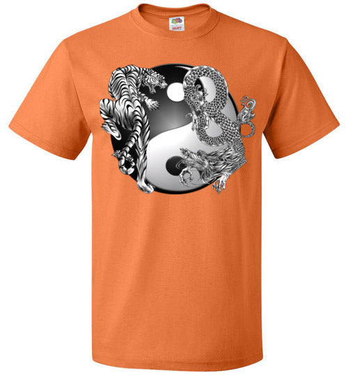 Yin Yang Tiger Gragon T-Shirt (Small-6XL)