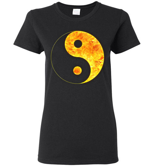 FIRE YIN YANG - Ladies T-Shirt (Small-2XL)