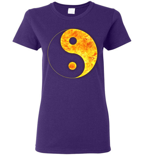 FIRE YIN YANG - Ladies T-Shirt (Small-2XL)