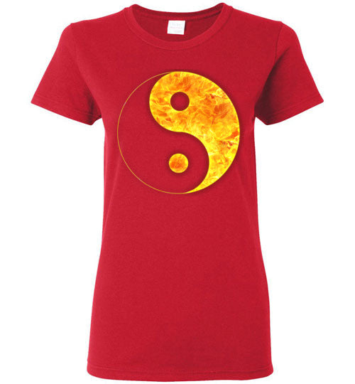 FIRE YIN YANG - Ladies T-Shirt (Small-2XL)