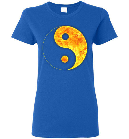FIRE YIN YANG - Ladies T-Shirt (Small-2XL)