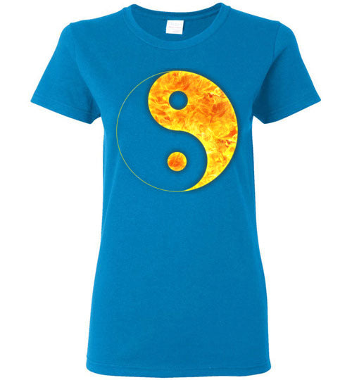 FIRE YIN YANG - Ladies T-Shirt (Small-2XL)