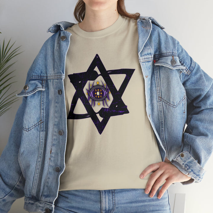 Star Of David All-Seeing-Eye - Unisex Heavy Cotton Tee