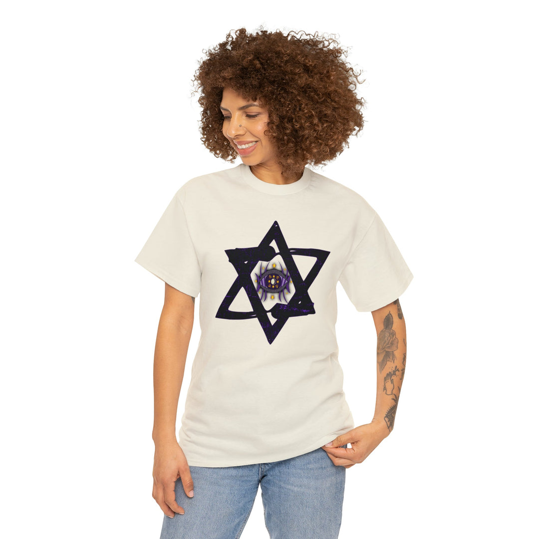 Star Of David All-Seeing-Eye - Unisex Heavy Cotton Tee