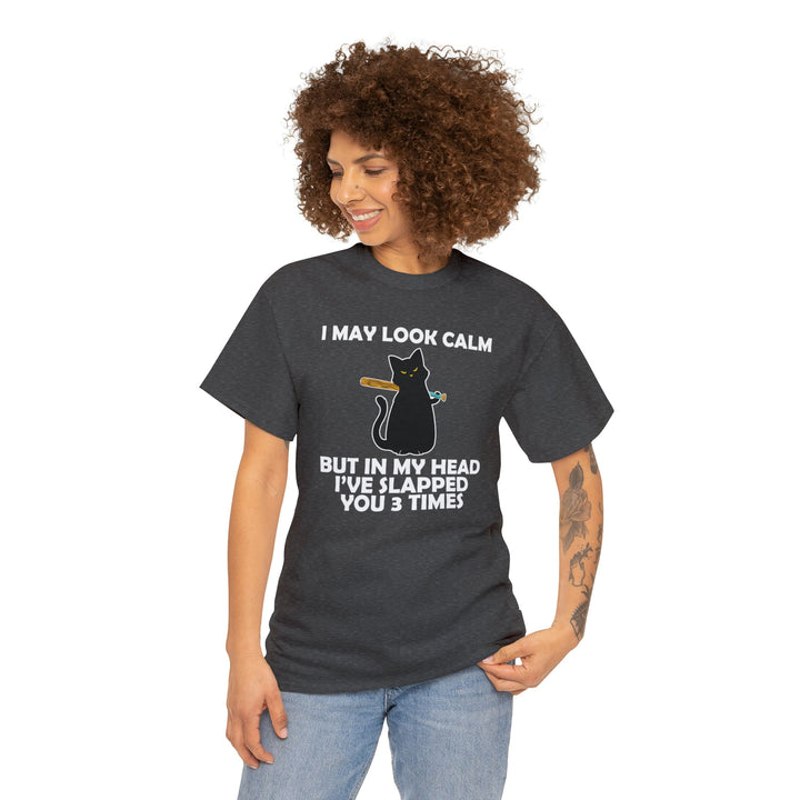 I May Look Calm... Unisex Heavy Cotton Tee