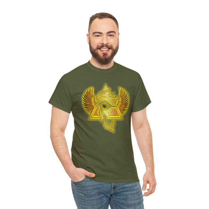 Egyptian Pyramid All-Seeing-Eye - Unisex Heavy Cotton Tee