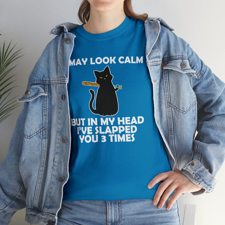 I May Look Calm... Unisex Heavy Cotton Tee