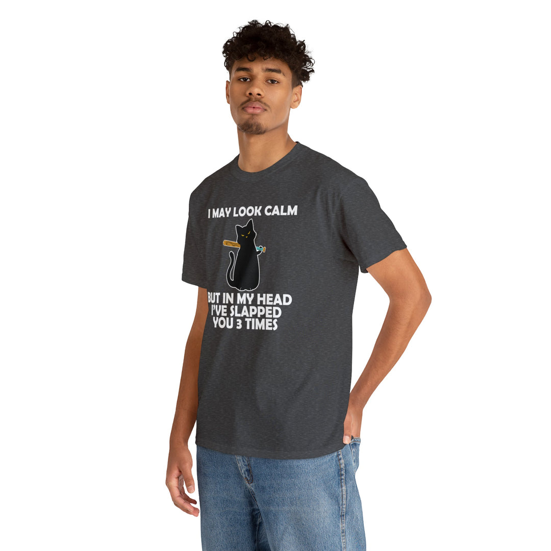 I May Look Calm... Unisex Heavy Cotton Tee