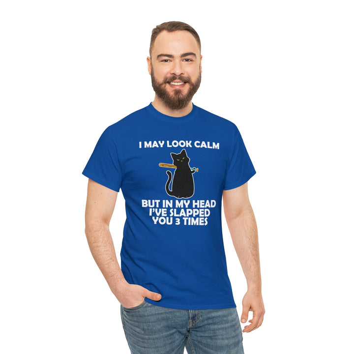 I May Look Calm... Unisex Heavy Cotton Tee