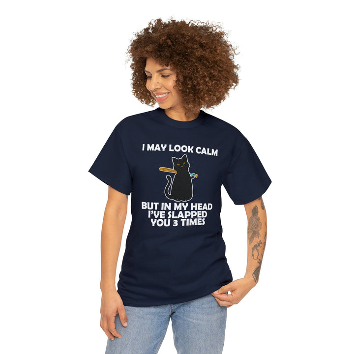 I May Look Calm... Unisex Heavy Cotton Tee