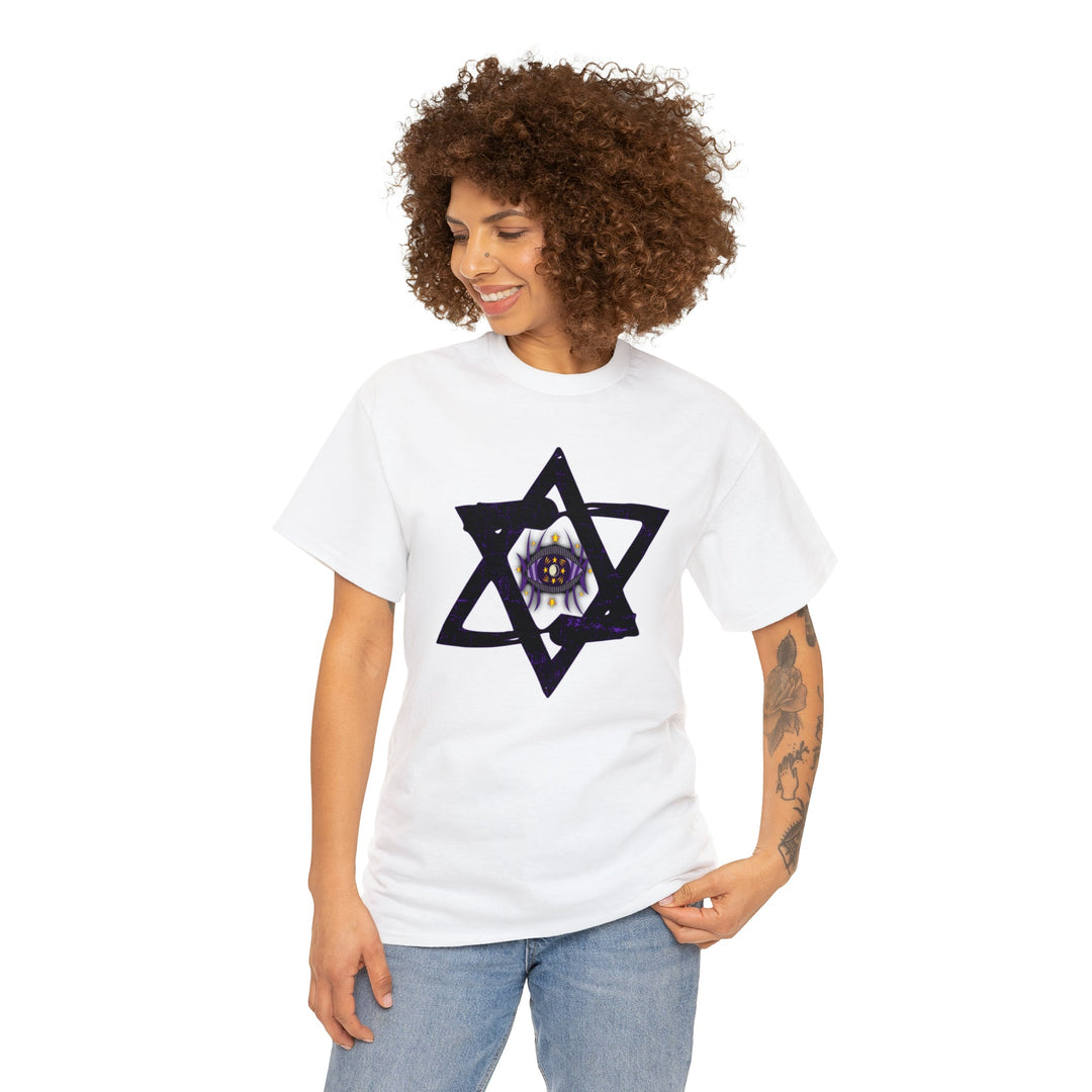 Star Of David All-Seeing-Eye - Unisex Heavy Cotton Tee