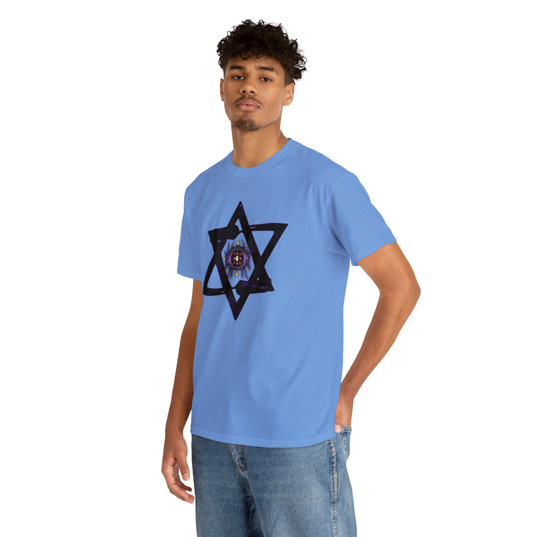 Star Of David All-Seeing-Eye - Unisex Heavy Cotton Tee