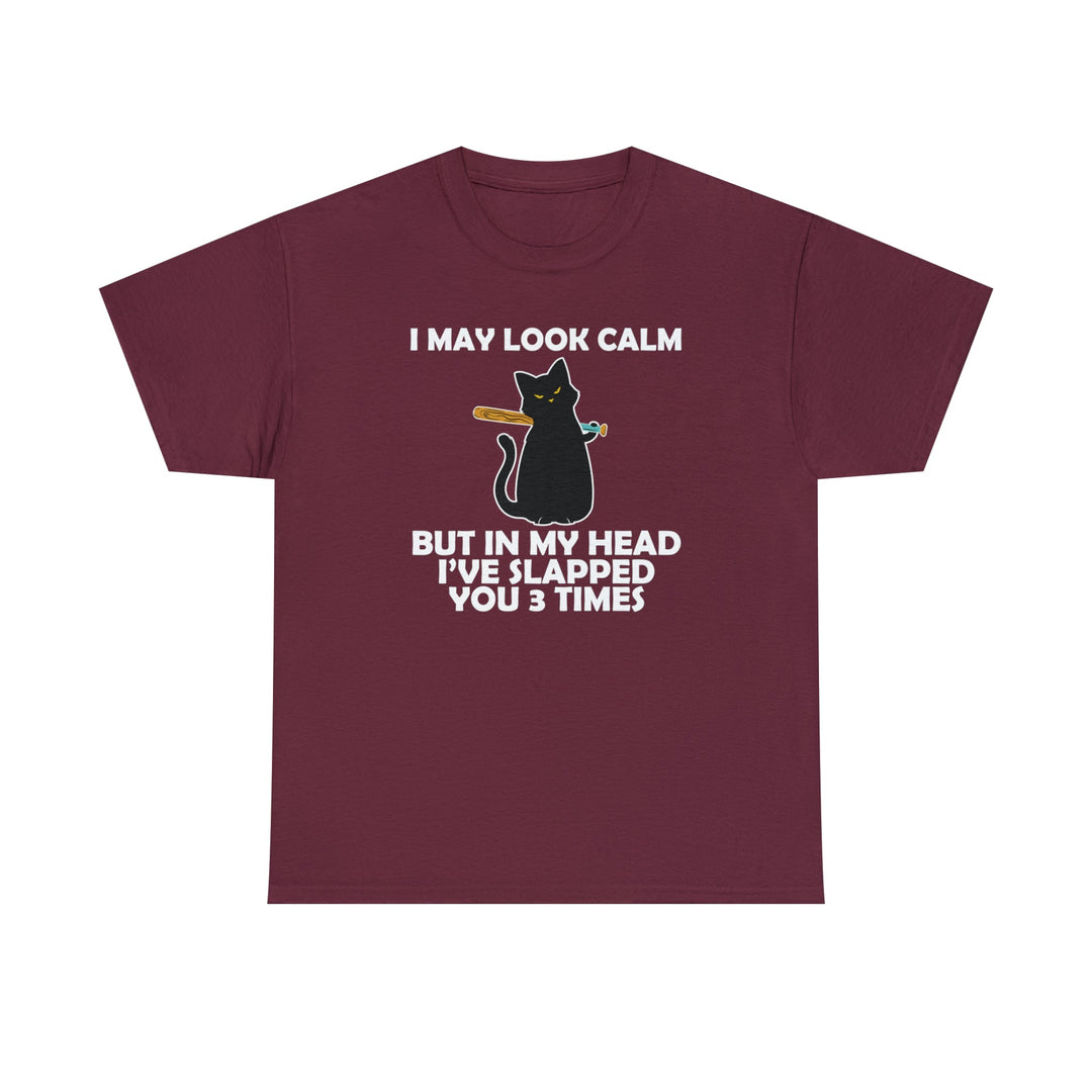 I May Look Calm... Unisex Heavy Cotton Tee