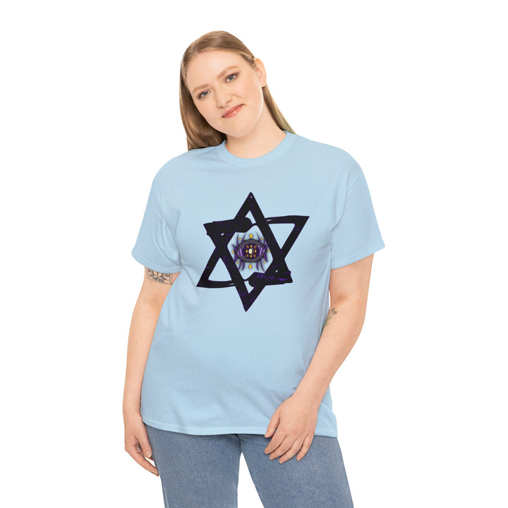 Star Of David All-Seeing-Eye - Unisex Heavy Cotton Tee